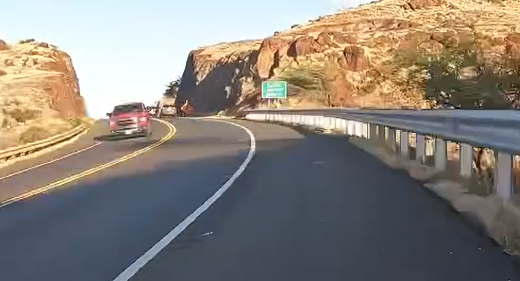 A photo of a steep grade in Maui