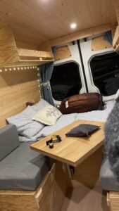 Photo of the inside of the van