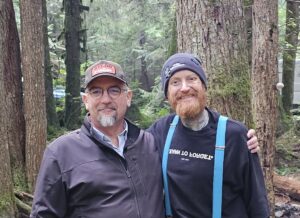 A photo of Chris and the owner of The Mountain Exp